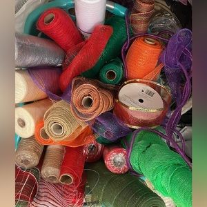 Arts and craft supplies to make wreaths